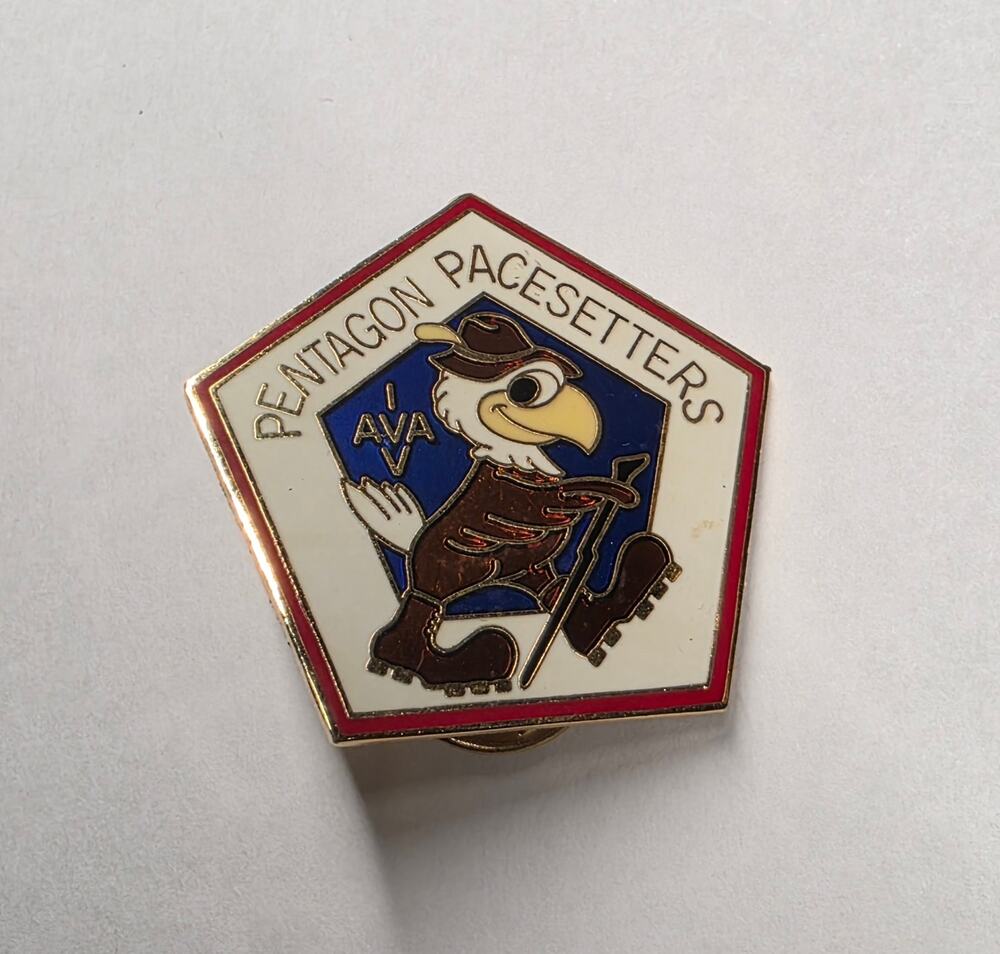 Pentagon Pacesetters AVA Walking Club Eagle Enamel Pin Vintage